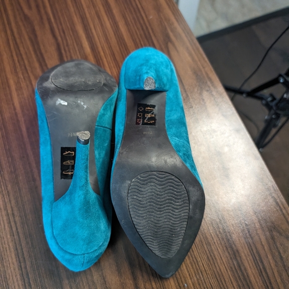 Le chateau turquoise Blue pumps size 7.5 - Picture 3 of 4
